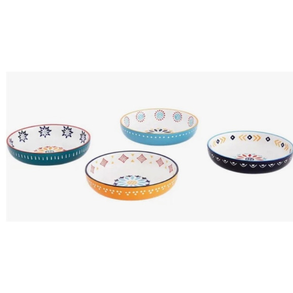 Baum Prisma Stoneware Dinner Bowl Set, 4 Piece Set, Stackable, Beautiful, NIB - Picture 1 of 12